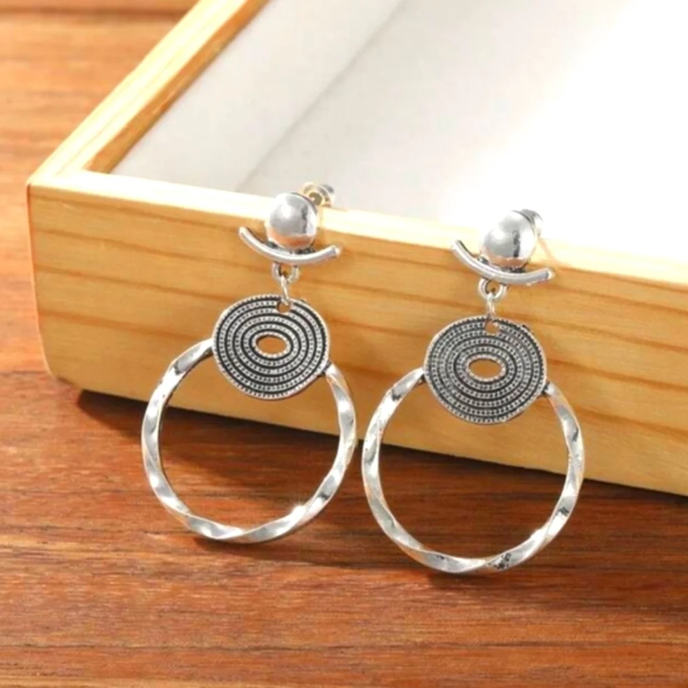 Elegant Silver Hoop Earrings